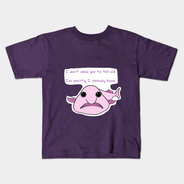 Confident Blobfish Kids T-Shirt by Underbite Boutique